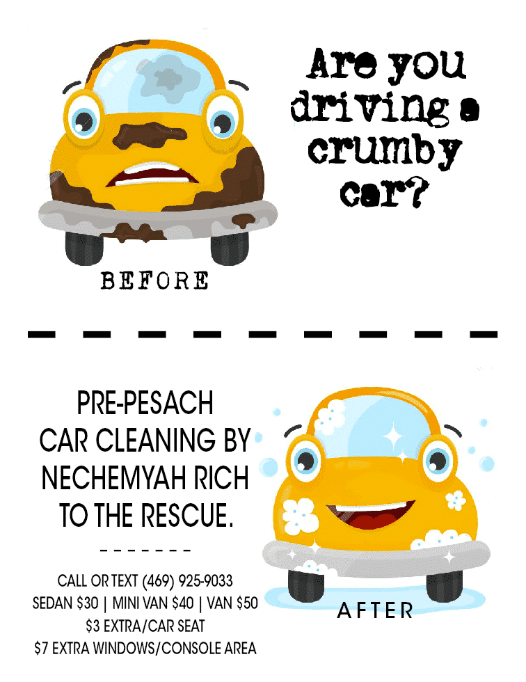 Are You Driving a Crumby Car? Pre-Pesach Car Cleaning 1
