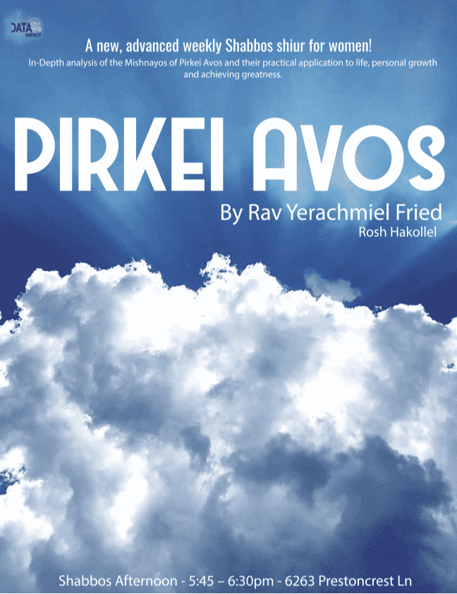 Pirkei Avos with Rabbi Yerachmiel Fried 1