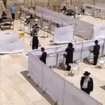 Watch: A Glimpse of the New Covid-19 Minyan Set-Up at the Kosel