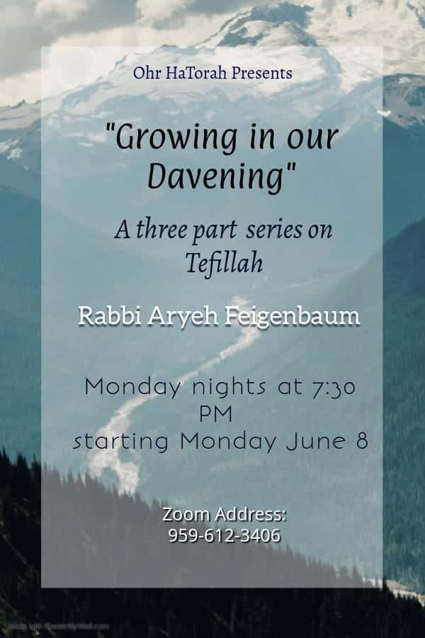 Two Amazing Torah Learning Opportunities from Congregation Ohr HaTorah 1