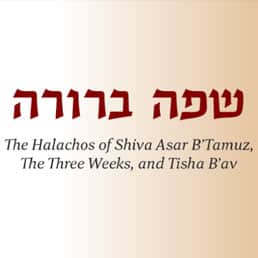 Laws of Three Weeks, Nine Days and Tisha B’Av