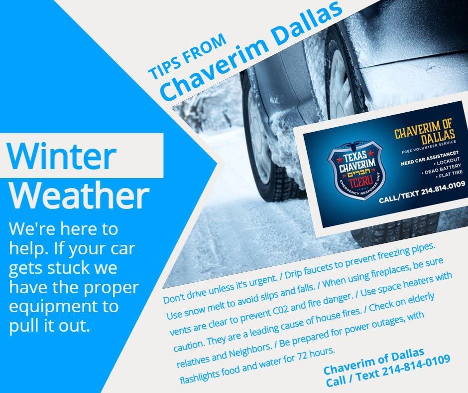 Winter Weather Tips from Chaverim of Dallas 1
