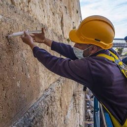 Western Wall Stones Get ‘Injection’ Before Passover
