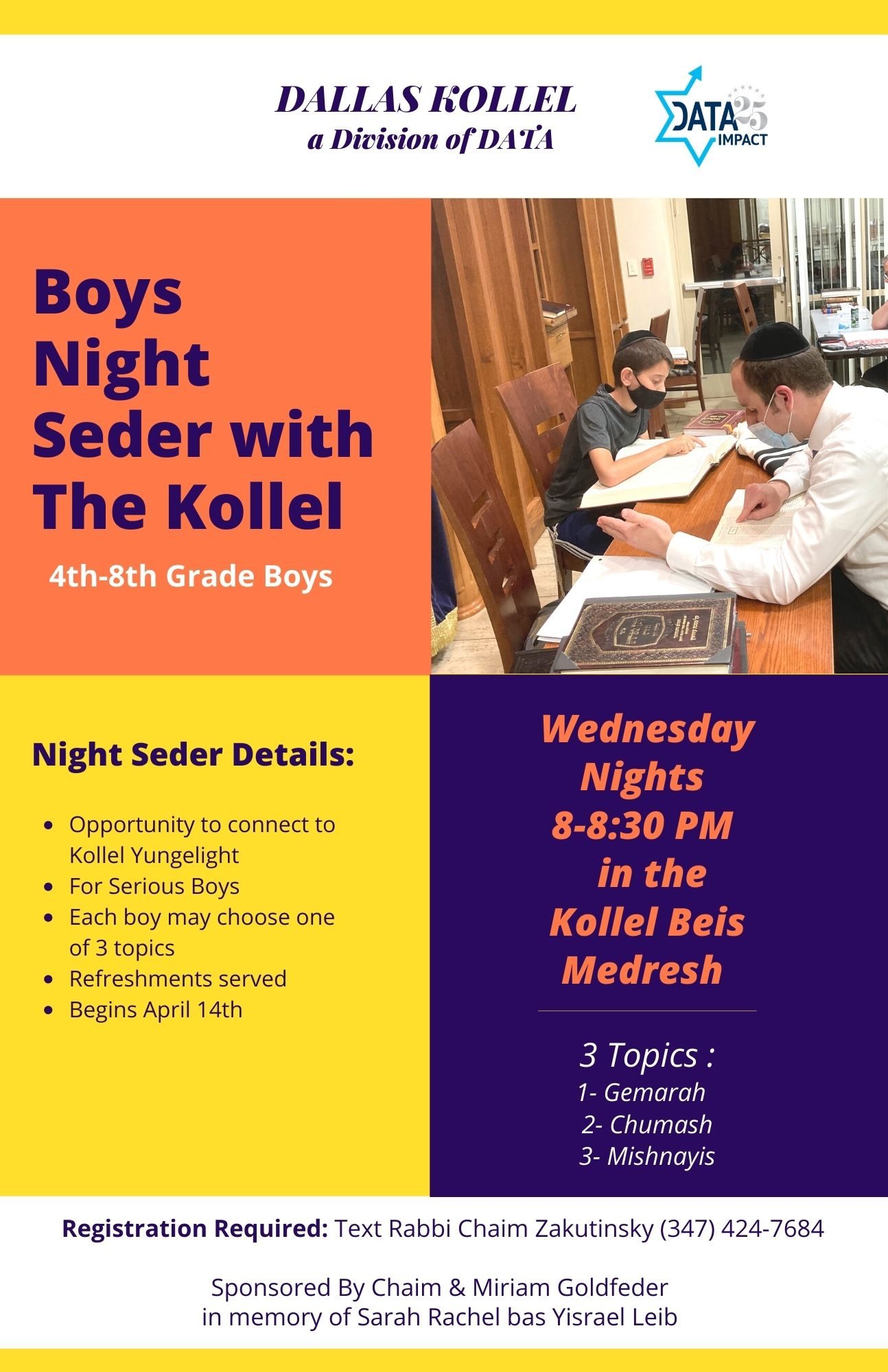 Boys Night Seder with the Kollel 1
