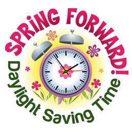 Daylight Savings Time: This Sunday, 2 AM, Spring Forward