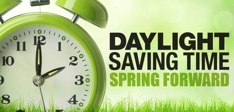 Daylight Savings Time: This Sunday, 2 AM, Spring Forward 1