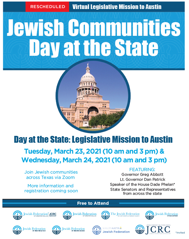 RESCHEDULED: Jewish Communities Virtual Day at the State 1