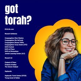 got torah? Shabbos Services & Women’s Programming Resume Across DOJ Metroplex