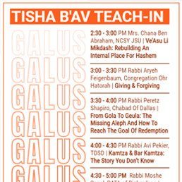 2021 Tisha B’Av Teach-In