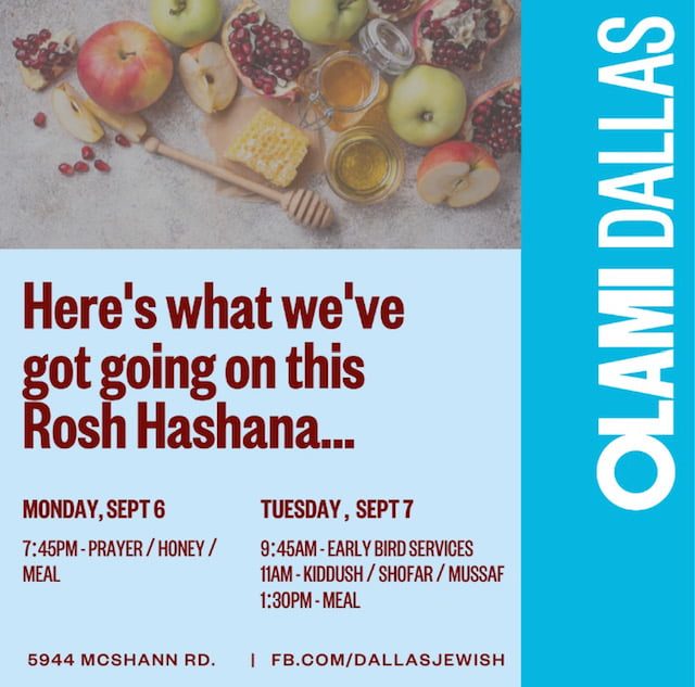 Olami Dallas: Here's What's Going On This Rosh Hashana