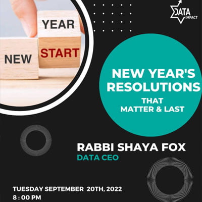 The Dallas Kollel Presents New Year’s Resolutions that Matter & Last with Rabbi Shaya Fox
