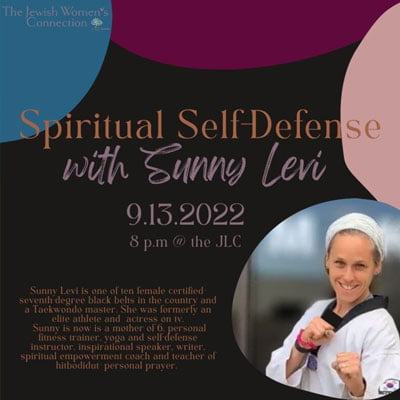 Spiritual Self-Defense with Sunny Levi at the JLC – For Women Only