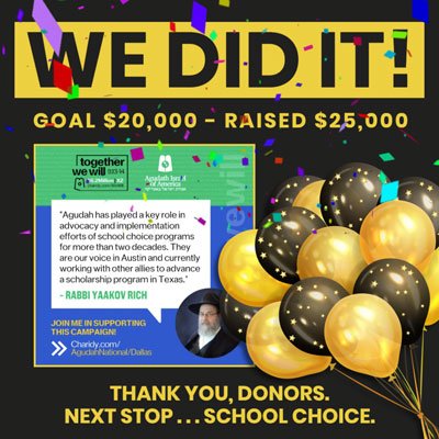 We Did It! Goal $20,000 – Raised $25,000.