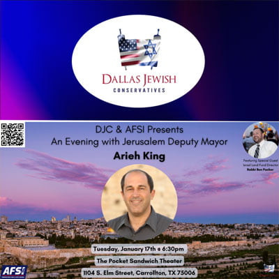DJC & AFSI Presents: An Evening with Jerusalem Deputy Mayor – Arieh King