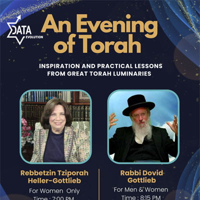 DATA: An Evening of Torah – Inspiration and Practical Lessons from Great Torah Luminaries