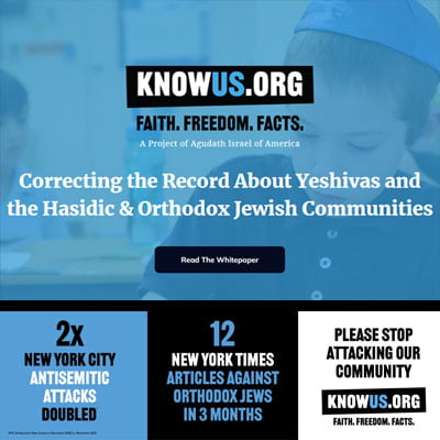 Agudas Yisroel Launches New Initiative to Correct Dangerous Mischaracterizations of Community: KnowUs