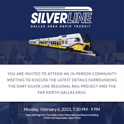 DART Silver Line Regional Rail Project and the Far North Dallas Eruv Meeting