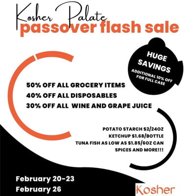 Kosher Palate Passover Flash Sale: Last Day to Save Big!