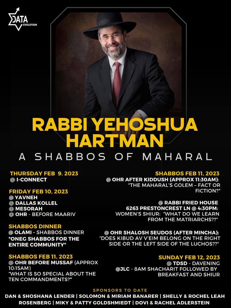DATA Presents: Rabbi Yehoshua Hartman - A Shabbos of Maharal 1