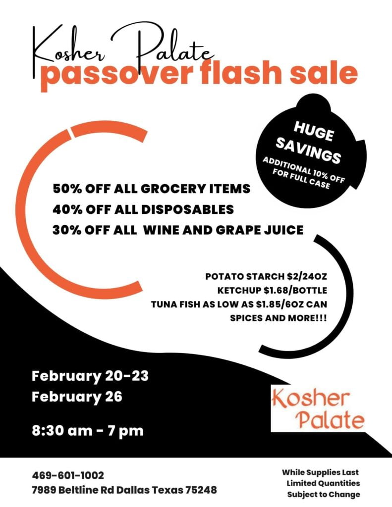 Kosher Palate Passover Flash Sale: Last Day to Save Big!