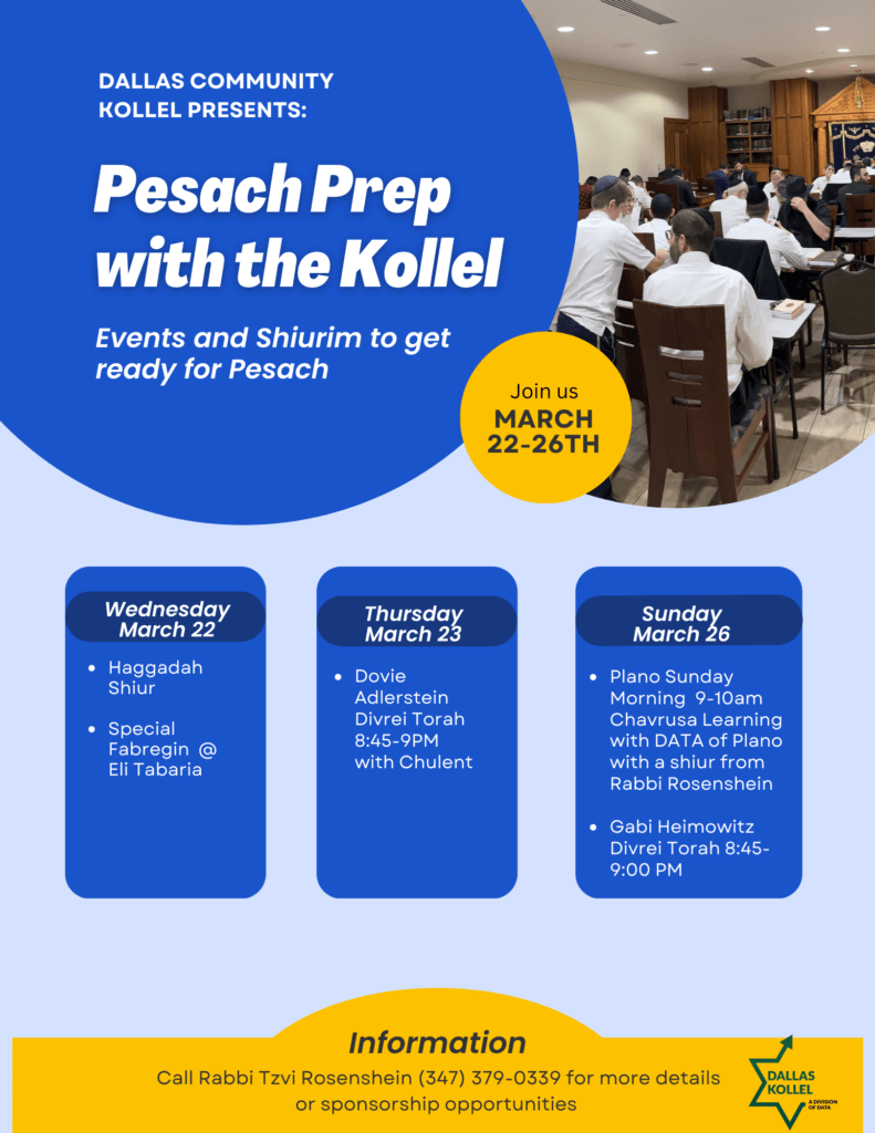 Pesach Prep with the Kollel
