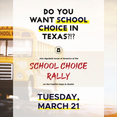 Do You Want School Choice in Texas?! School Choice Rally on Capitol Steps in Austin, Tuesday, March 21