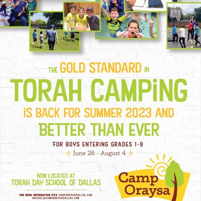 Camp Oraysa: The Gold Standard in Torah Camping is Back for Summer 2023 and Better Than Ever!