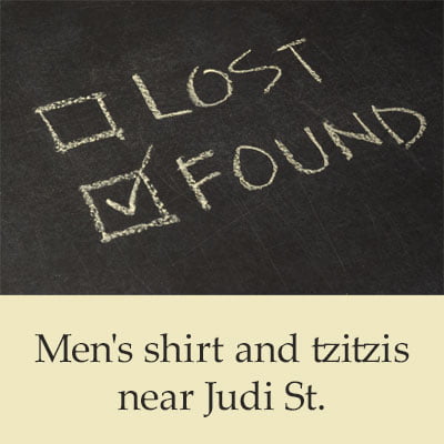 Found: Men’s Shirt & Tzitzis
