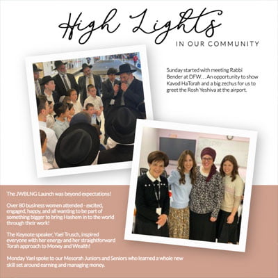 High Lights in Our Community