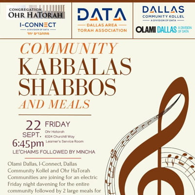 DATA Community Kabbalas Shabbos and Meals