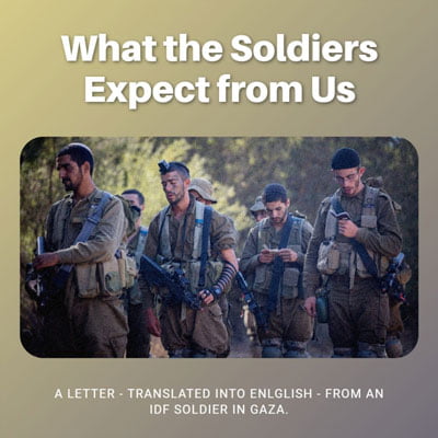 What the Soldiers Expect from Us
