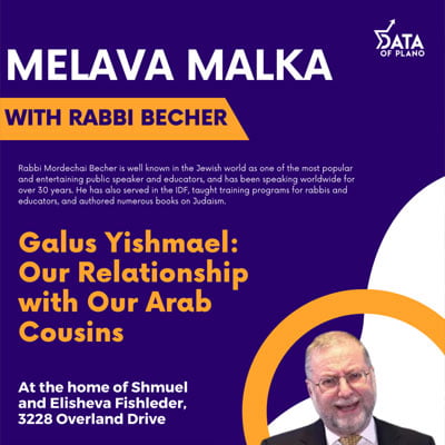 Lev Yisrael/DATA of Plano Shabbaton & Melava Malka with Rabbi Mordechai Becher