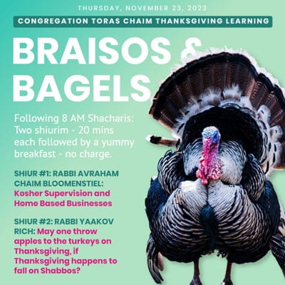 CTC Thanksgiving Learning: Braisos & Bagels