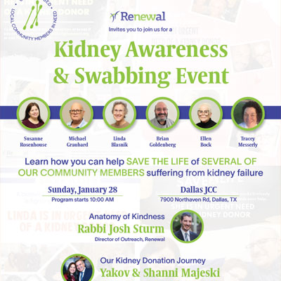 Renewal: Kidney Awareness & Swabbing Event